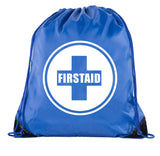 First Aid Symbol - Circle - Polyester Drawstring Bag - Mato & Hash