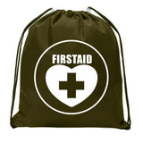 First Aid Symbol in Heart Heart Mini Polyester Cinch Bag - Mato & Hash