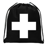 First Aid Symbol Mini Polyester Drawstring Bag