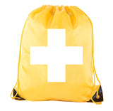 First Aid Symbol Polyester Drawstring Bag - Mato & Hash