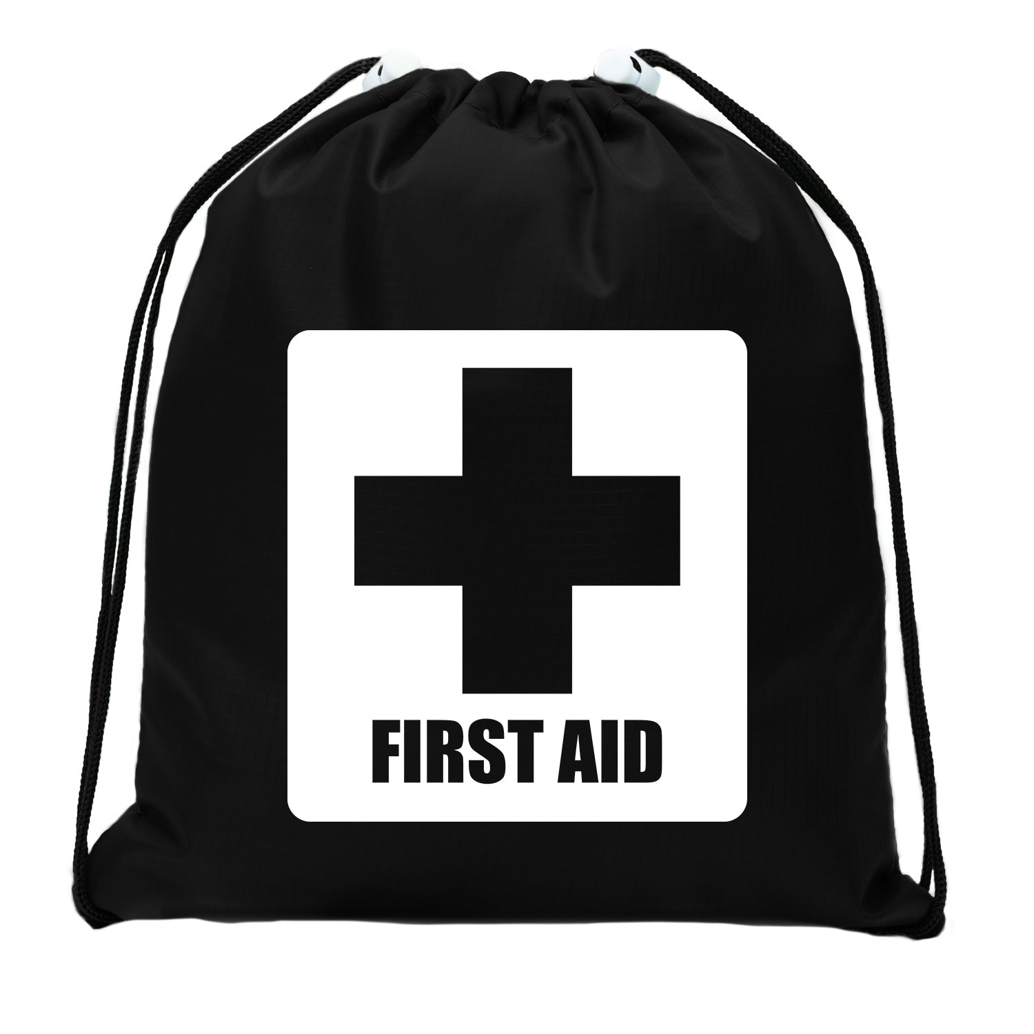 First Aid Symbol - Square - Mini Polyester Drawstring Bag - Mato & Hash