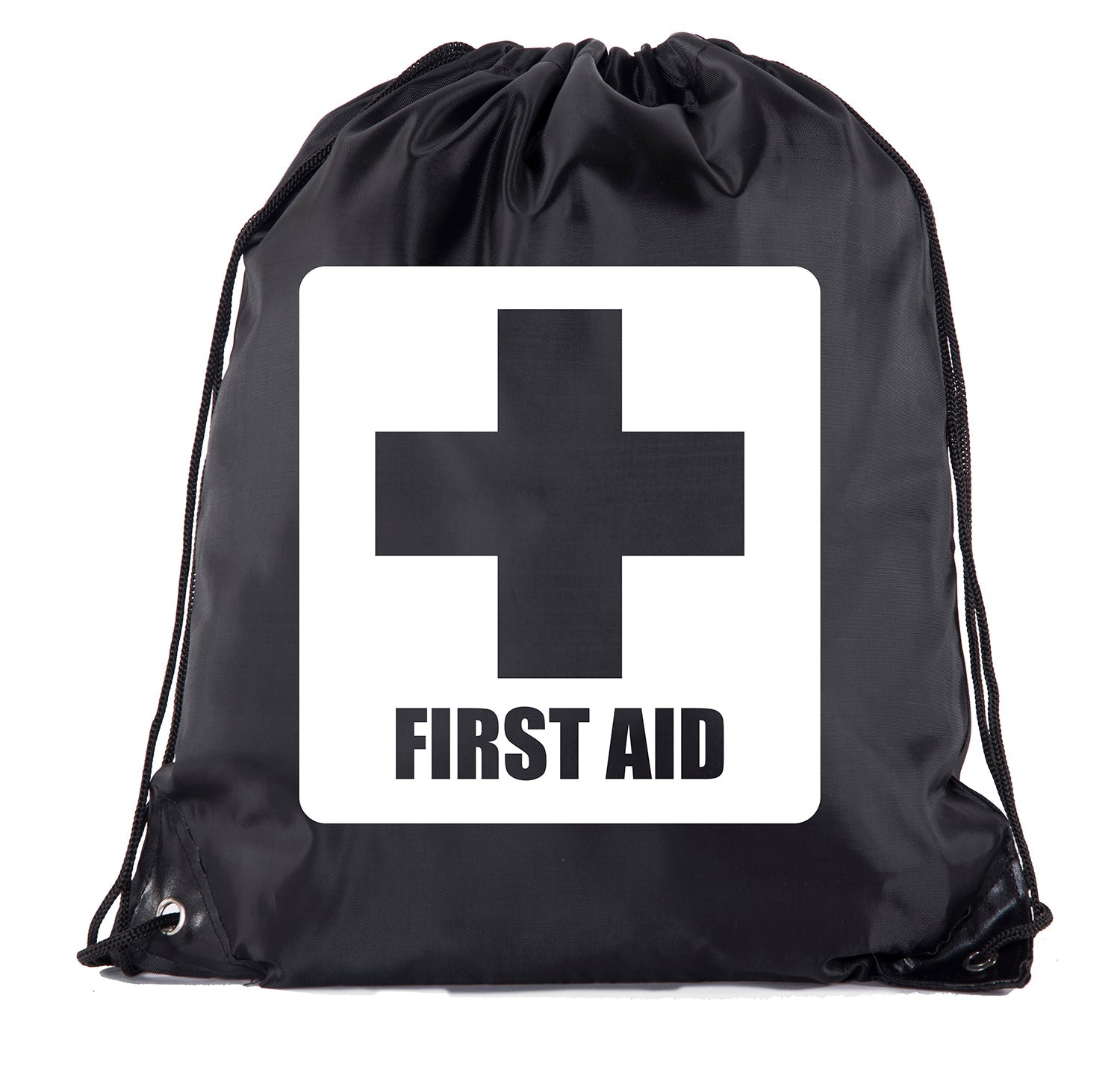 First Aid Symbol - Square - Polyester Drawstring Bag - Mato & Hash