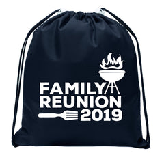 Flaming Grill - Family Reunion Custom Year Mini Polyester Drawstring Bag - Mato & Hash