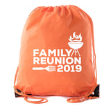 Flaming Grill - Family Reunion Custom Year Polyester Drawstring Bag - Mato & Hash