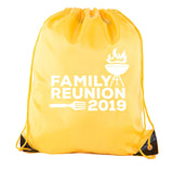 Flaming Grill - Family Reunion Custom Year Polyester Drawstring Bag - Mato & Hash