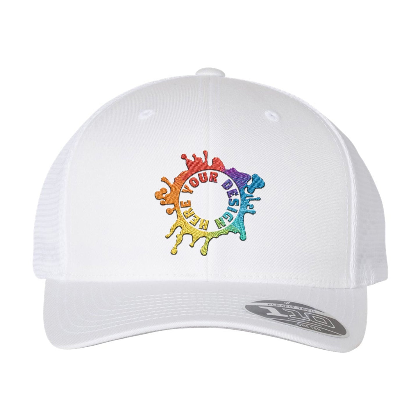 Flexfit 110M Trucker Mesh-Back Cap Embroidery - BEST SELLING SNAPBACK - Mato & Hash
