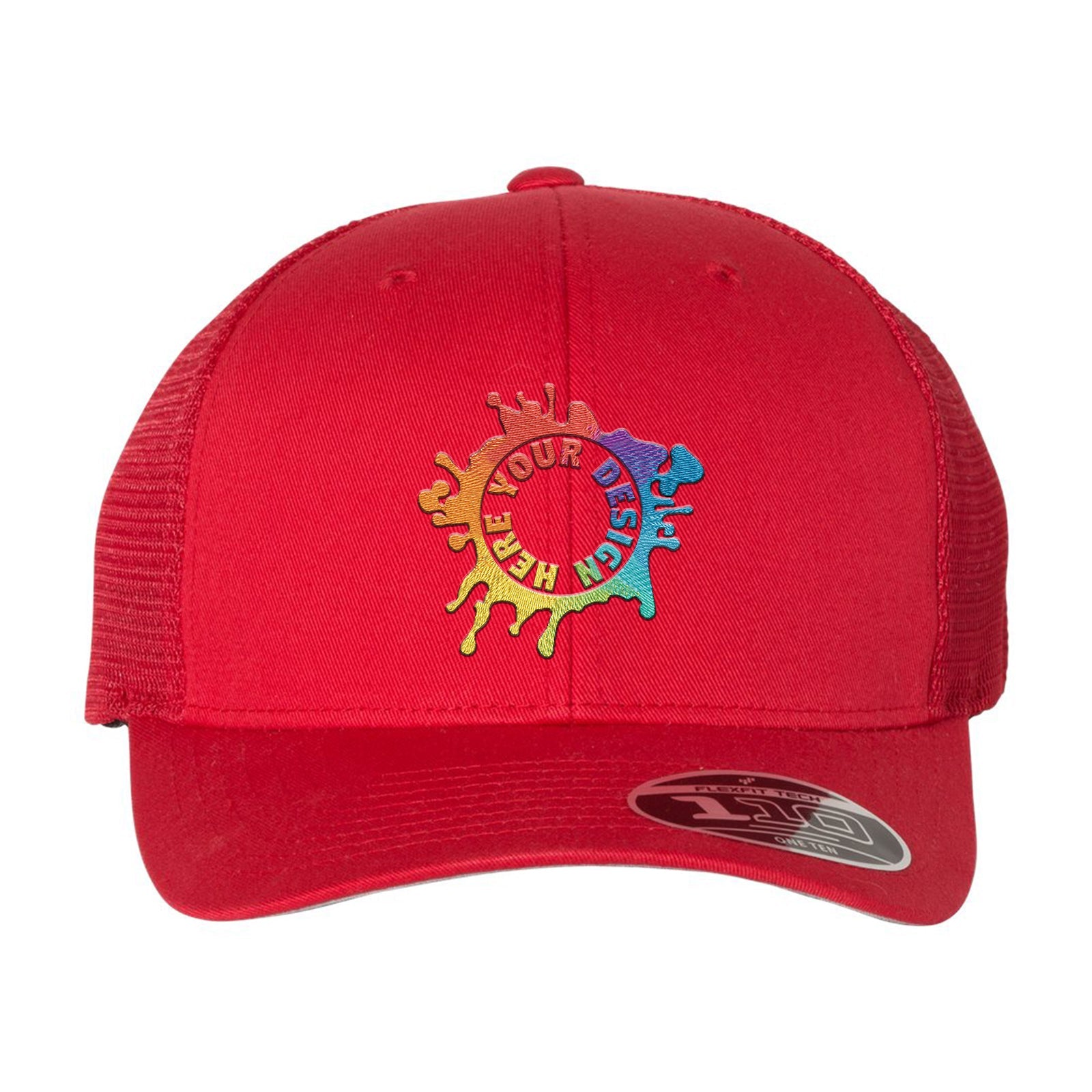 Huk Fishing Hat Cap Fitted L/XL Mesh Back Red White Embroidered Logo  Lightweight