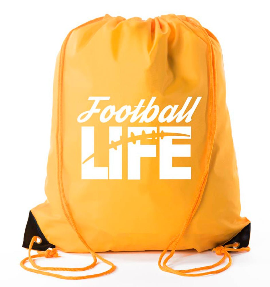 Football Life Polyester Drawstring Bag - Mato & Hash