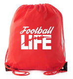 Football Life Polyester Drawstring Bag - Mato & Hash