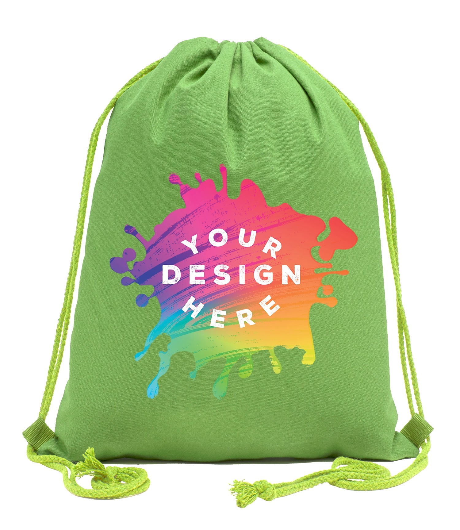 Full Color Custom Cotton Drawstring Bag