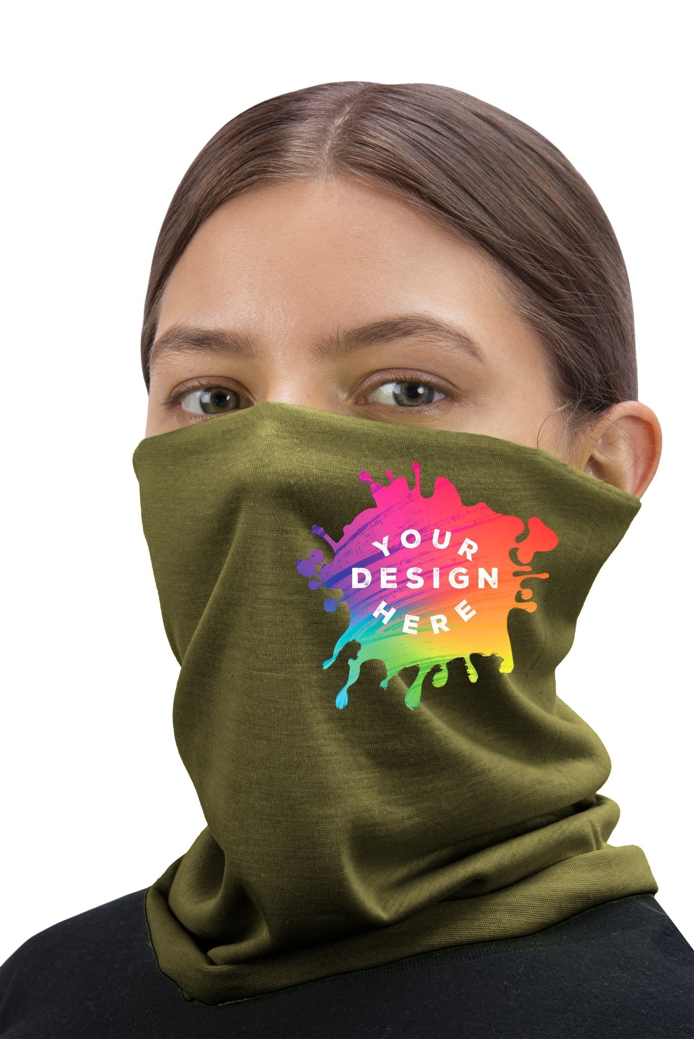 Full Color Custom Printed Multifunctional Neck Gaiter Tube Bandana Face Cover - Mato & Hash