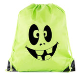 Funny Jack o Lantern Polyester Halloween Drawstring Bag