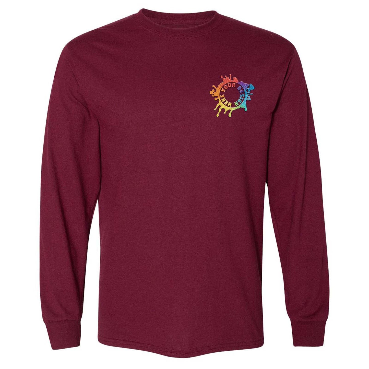 Gildan DryBlend® Men's Cotton/Polyester Blend Long Sleeve T-Shirt Embroidery - Mato & Hash