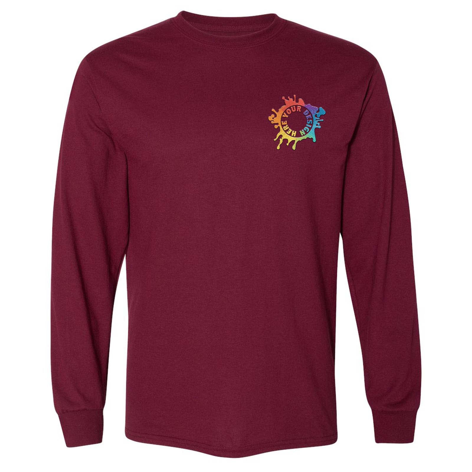 Gildan DryBlend® Men's Cotton/Polyester Blend Long Sleeve T-Shirt Embroidery - Mato & Hash