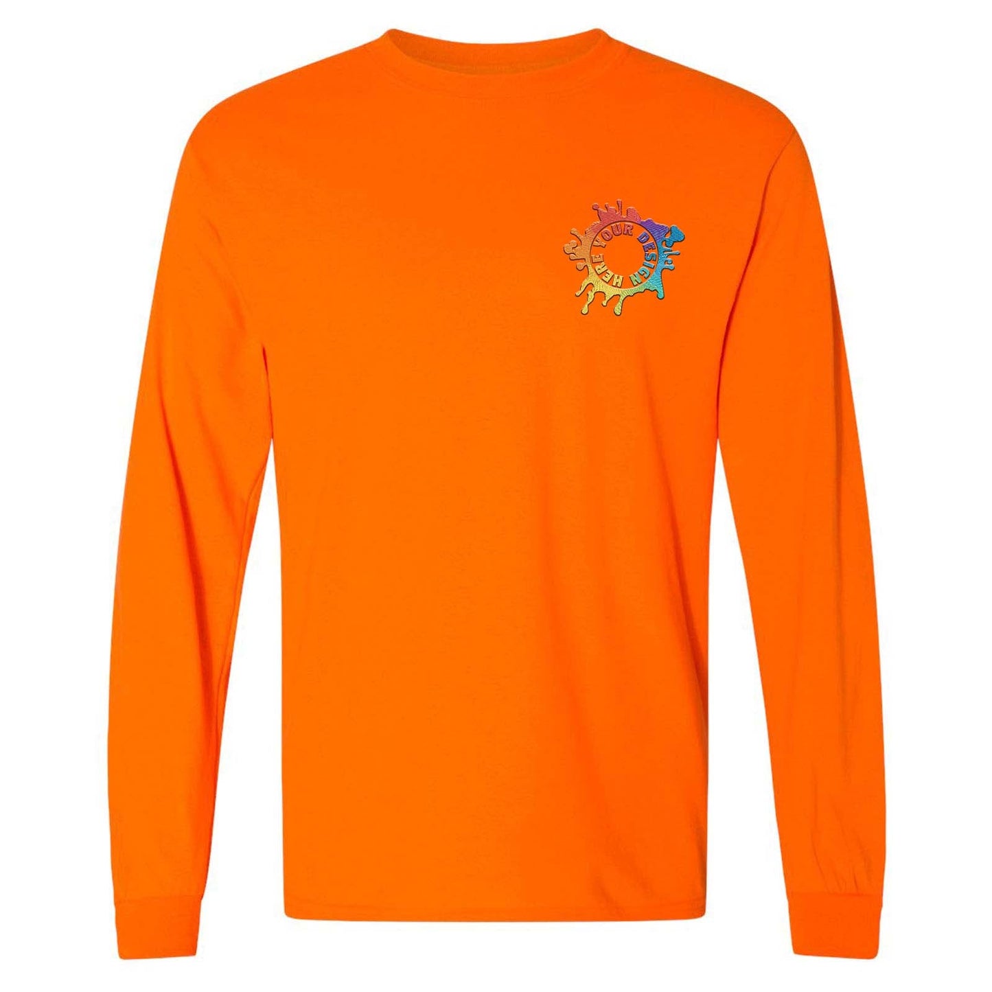 Gildan DryBlend® Men's Cotton/Polyester Blend Long Sleeve T-Shirt Embroidery - Mato & Hash