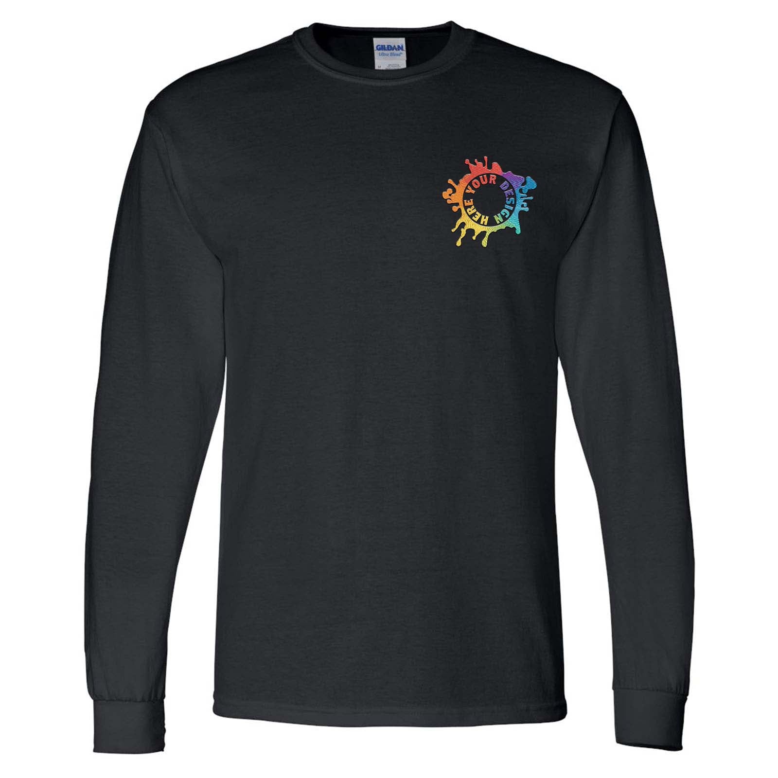 Gildan DryBlend® Men's Cotton/Polyester Blend Long Sleeve T-Shirt Embroidery - Mato & Hash