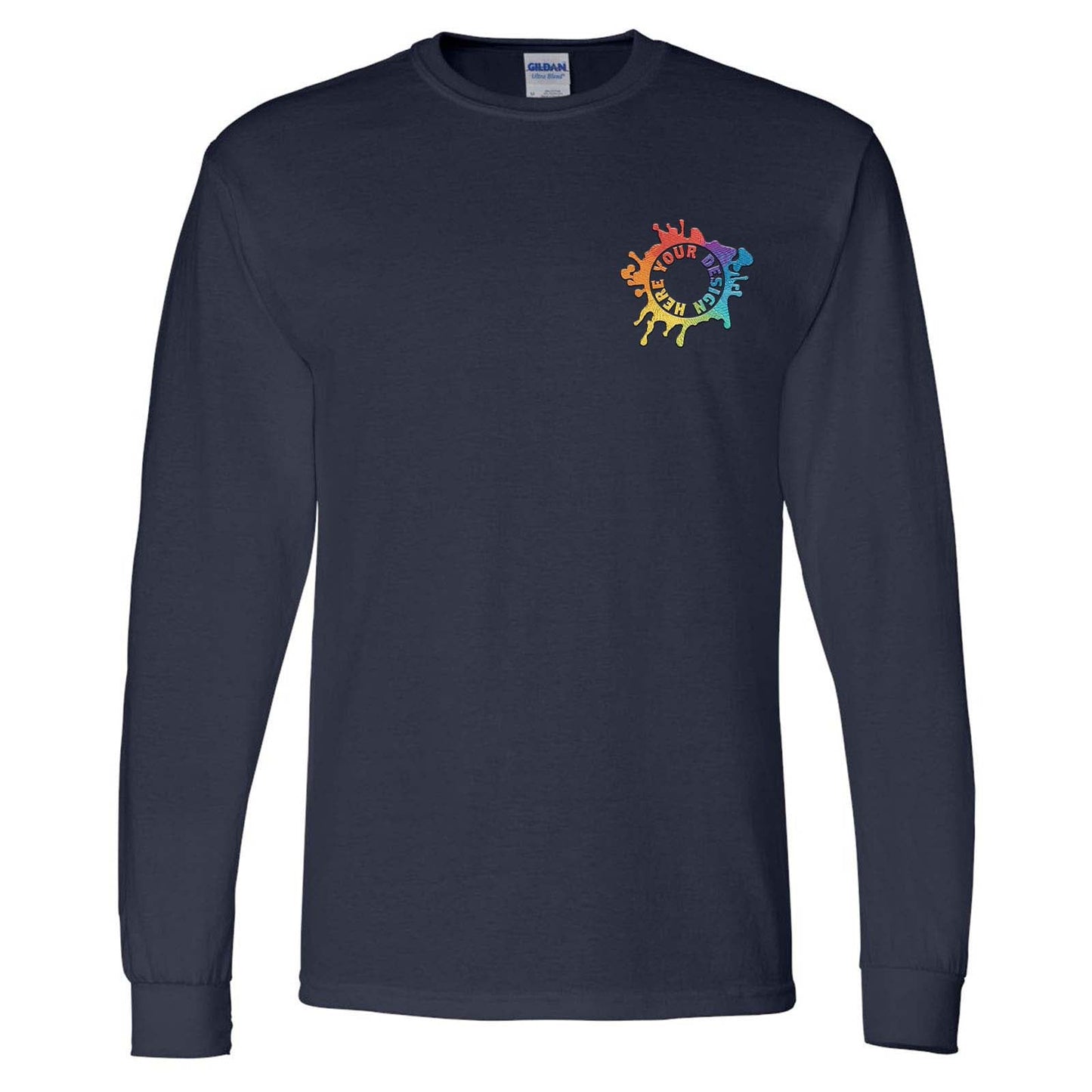 Gildan DryBlend® Men's Cotton/Polyester Blend Long Sleeve T-Shirt Embroidery - Mato & Hash