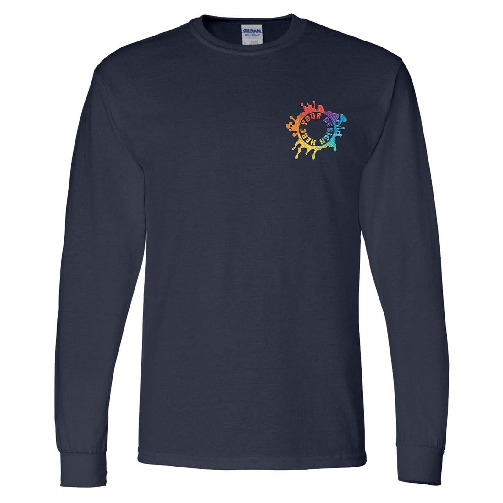 Gildan DryBlend® Men's Cotton/Polyester Blend Long Sleeve T-Shirt Embroidery - Mato & Hash