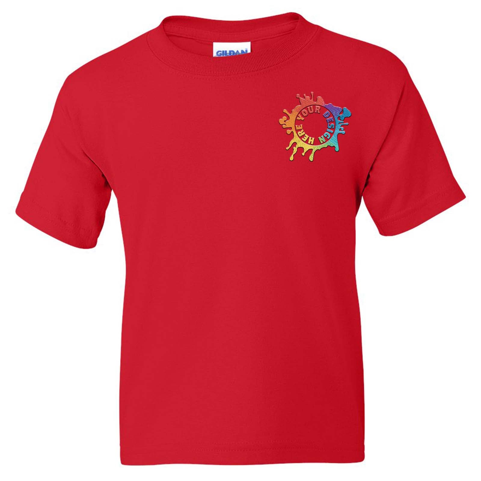 Gildan DryBlend® Youth Cotton/Polyester Blend T-Shirt Embroidery - Mato & Hash