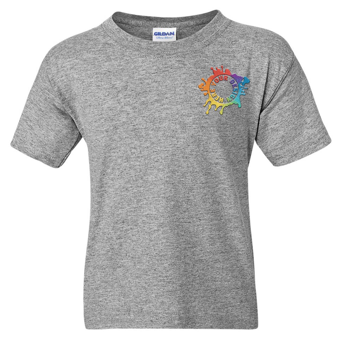 Gildan DryBlend® Youth Cotton/Polyester Blend T-Shirt Embroidery - Mato & Hash