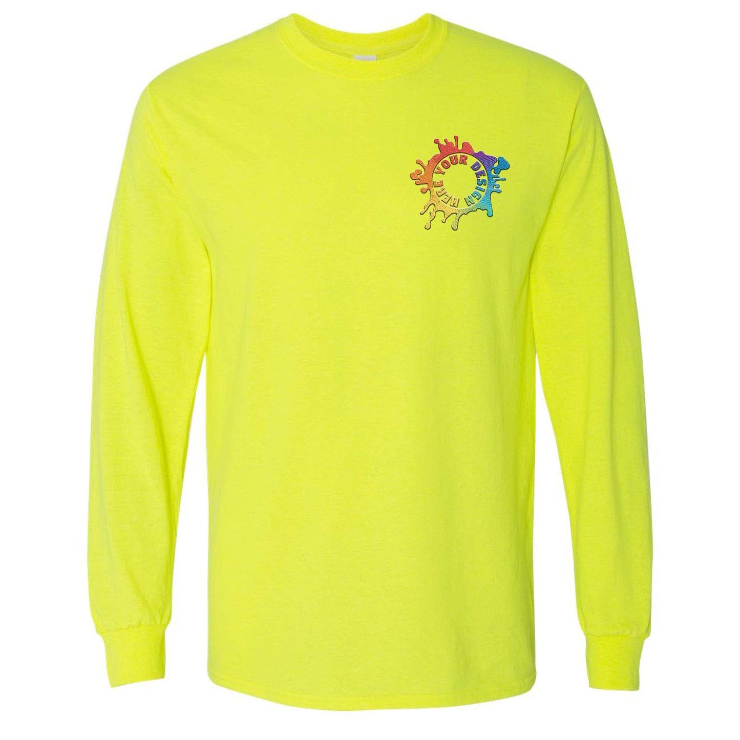 Gildan Heavy Cotton Men's Long Sleeve T-Shirt Embroidery - Mato & Hash