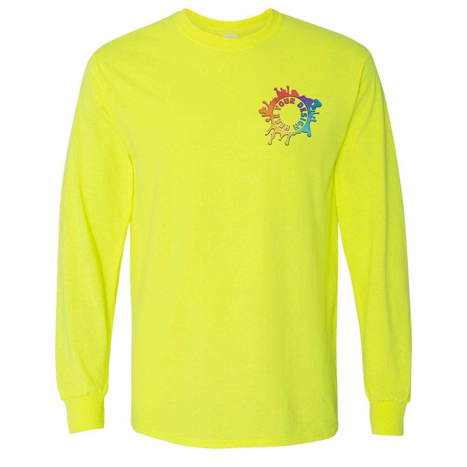 Gildan Heavy Cotton Men's Long Sleeve T-Shirt Embroidery - Mato & Hash