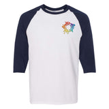 Gildan Heavy Cotton™ Raglan Three-Quarter Sleeve T-Shirt Embroidery