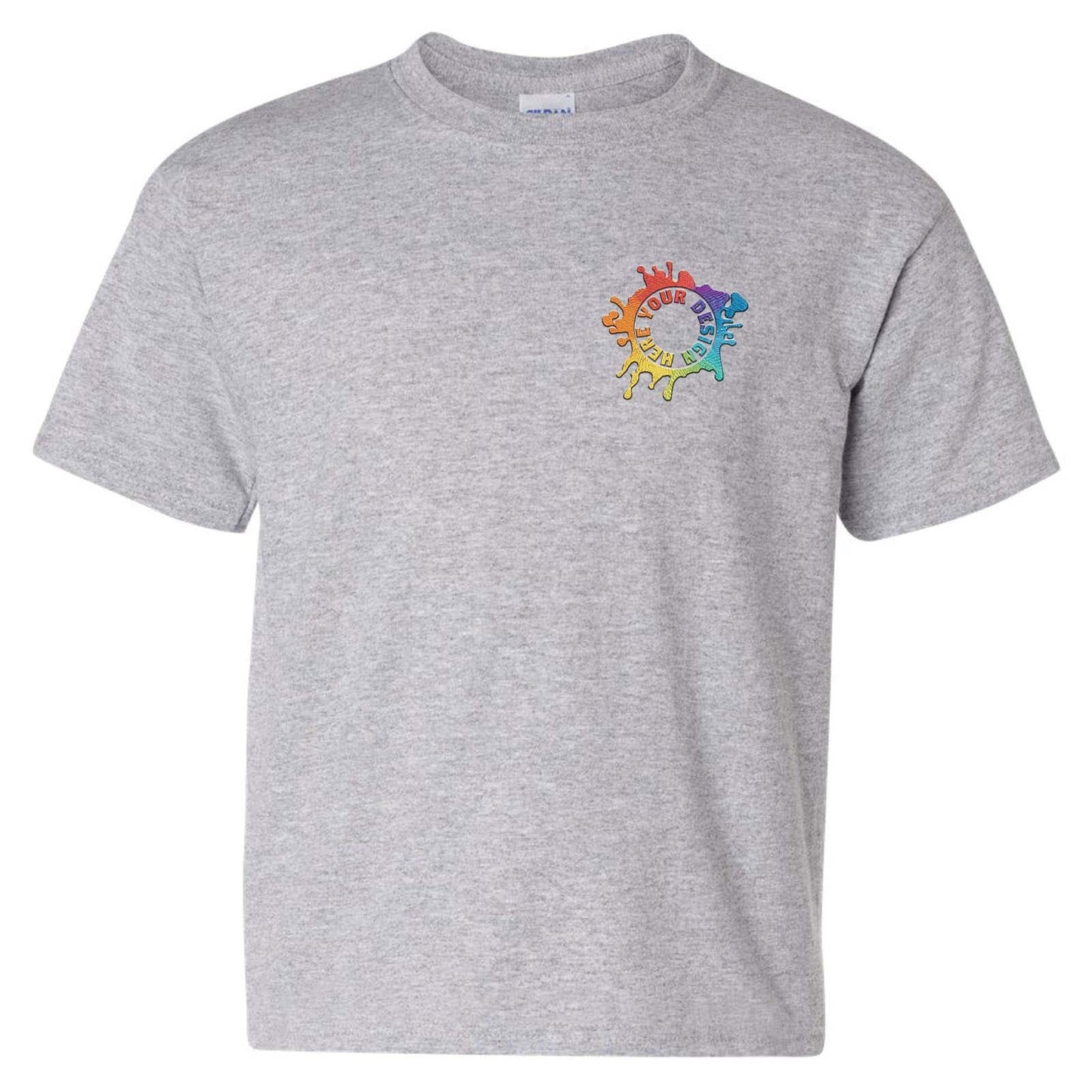 Gildan Heavy Cotton Youth Unisex T-Shirt Embroidery - Mato & Hash