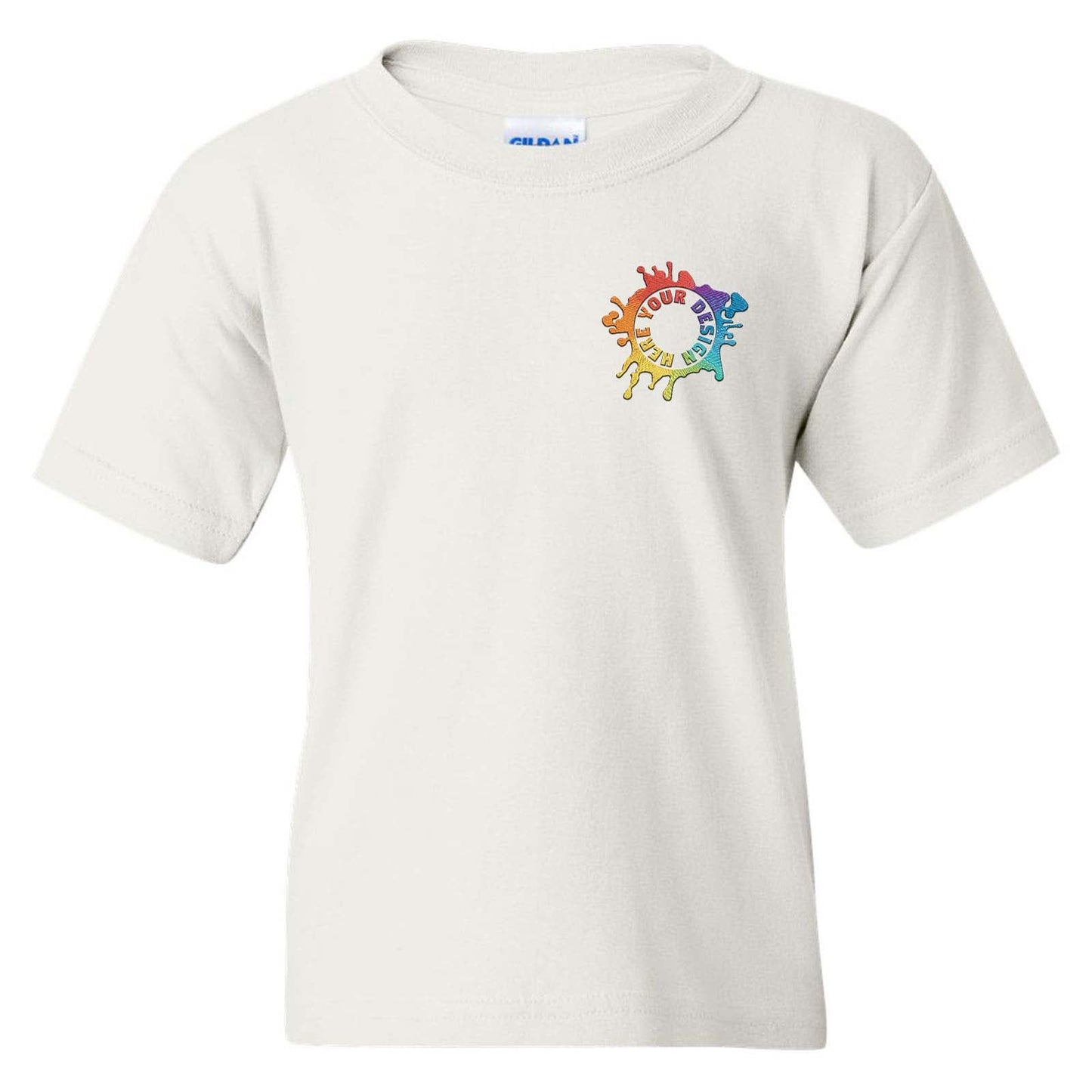 Gildan Heavy Cotton Youth Unisex T-Shirt Embroidery - Mato & Hash
