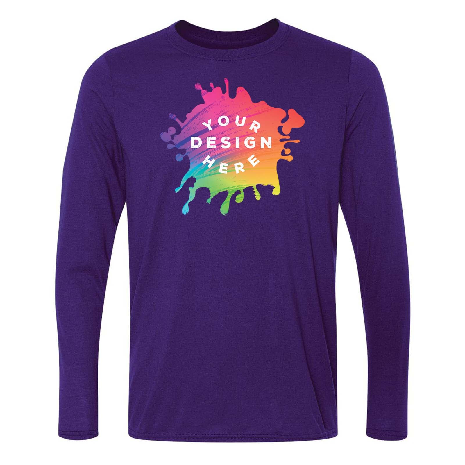 Gildan Men's Performance Polyester Long Sleeve T-Shirt - Mato & Hash