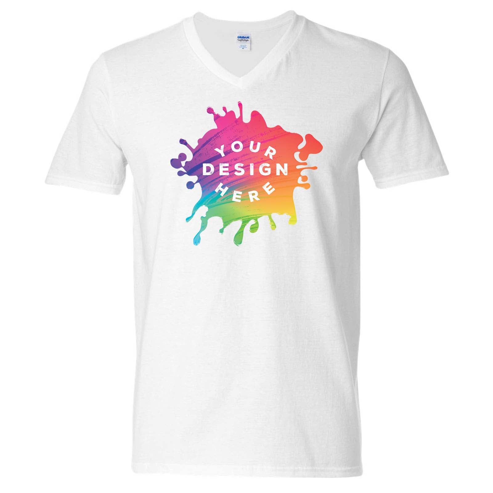 Gildan Softstyle Men's 100% Cotton V-Neck T-Shirt - Mato & Hash