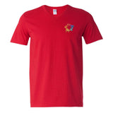 Gildan Softstyle Men's 100% Cotton V-Neck T-Shirt Embroidery