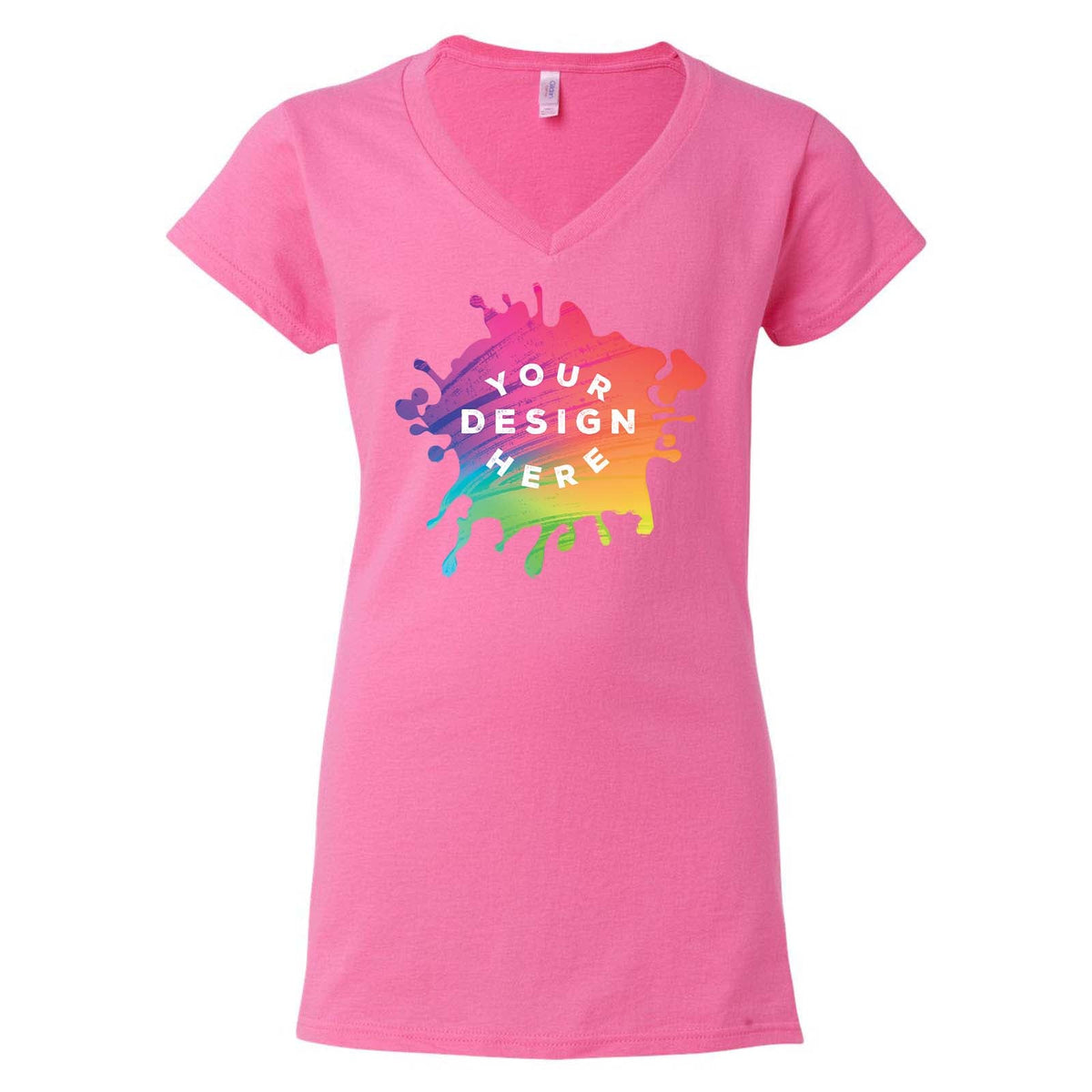Gildan Softstyle Women's 100% Cotton V-Neck T-Shirt - Mato & Hash