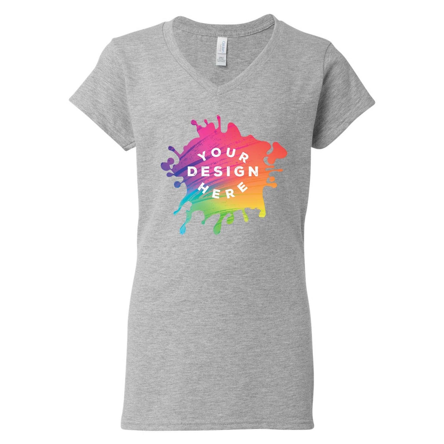 Gildan Softstyle Women's 100% Cotton V-Neck T-Shirt - Mato & Hash