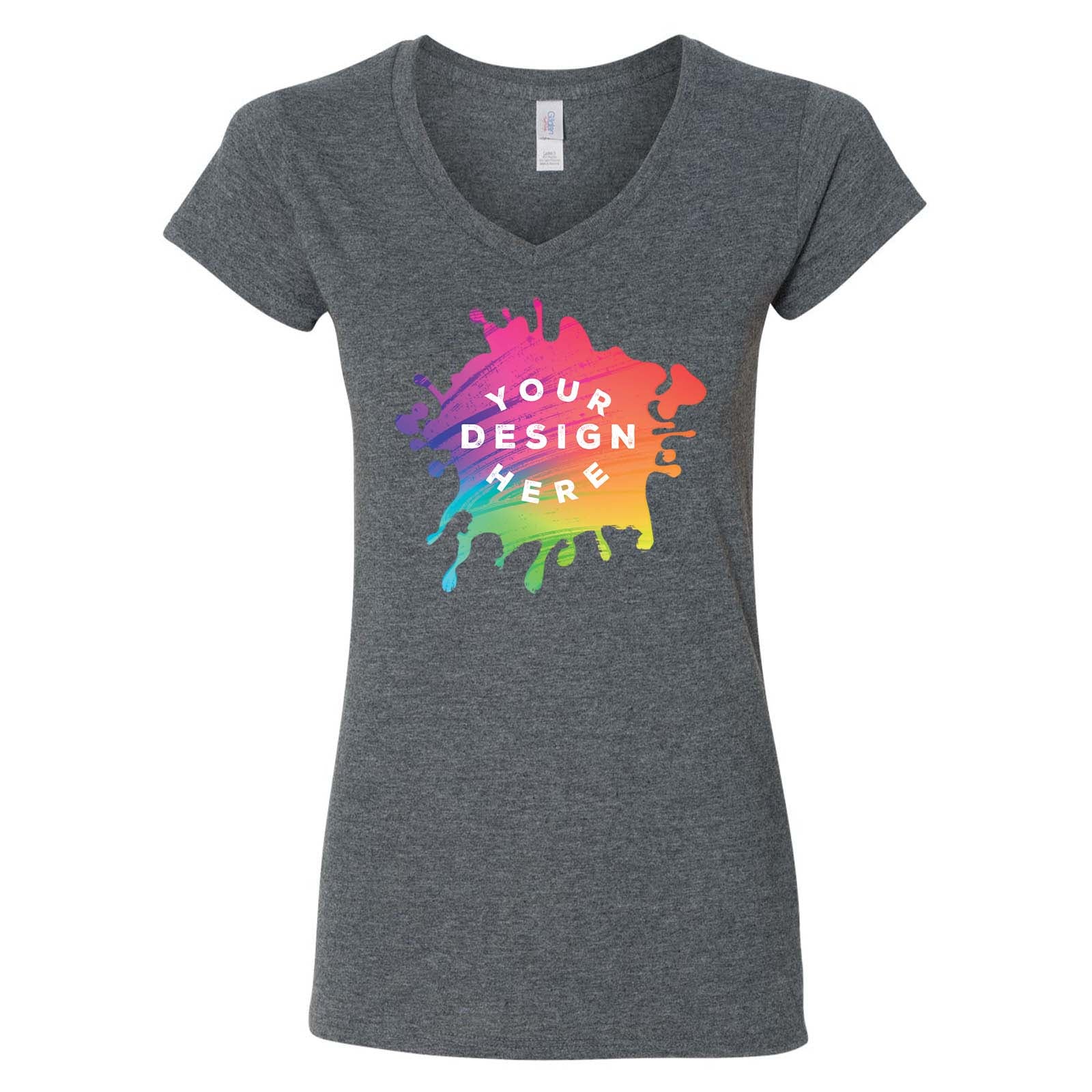 Gildan Softstyle Women's 100% Cotton V-Neck T-Shirt - Mato & Hash