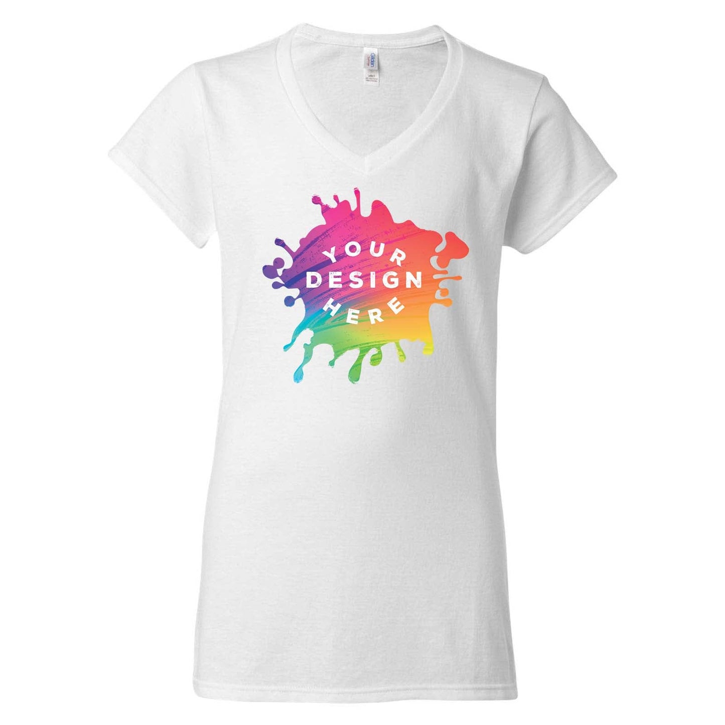 Gildan Softstyle Women's 100% Cotton V-Neck T-Shirt - Mato & Hash