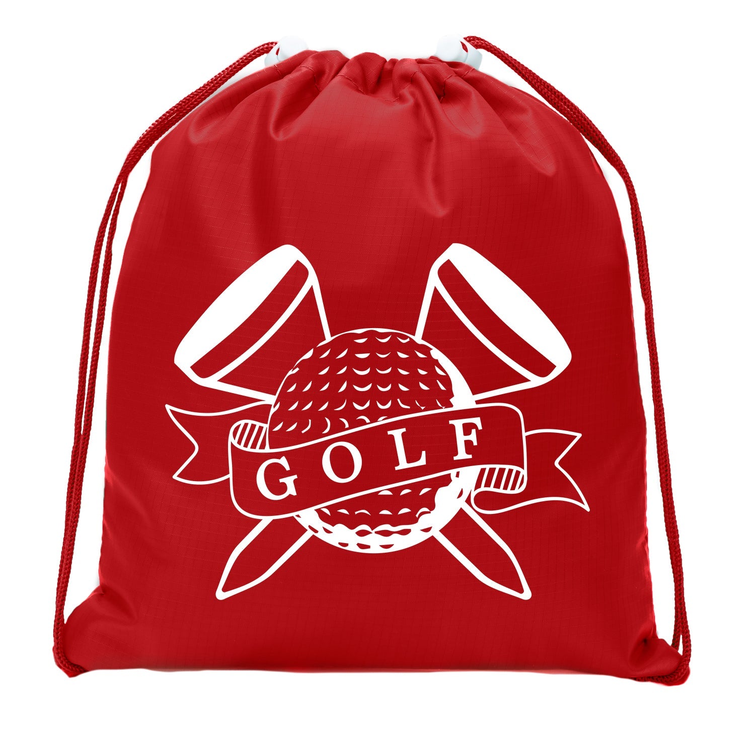 Golf Ball & Tees Mini Polyester Drawstring Bag - Mato & Hash