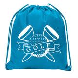 Golf Ball & Tees Mini Polyester Drawstring Bag