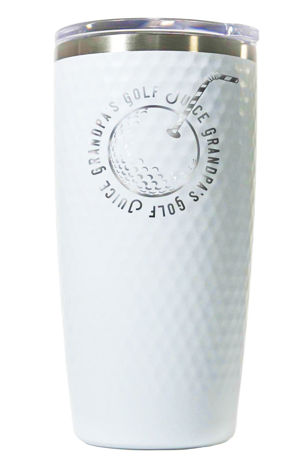Golfer's Engraved Polar Camel 20 oz. White Dimpled Tumbler - Mato & Hash