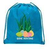 Gone Hunting Easter Mini Polyester Drawstring Bag