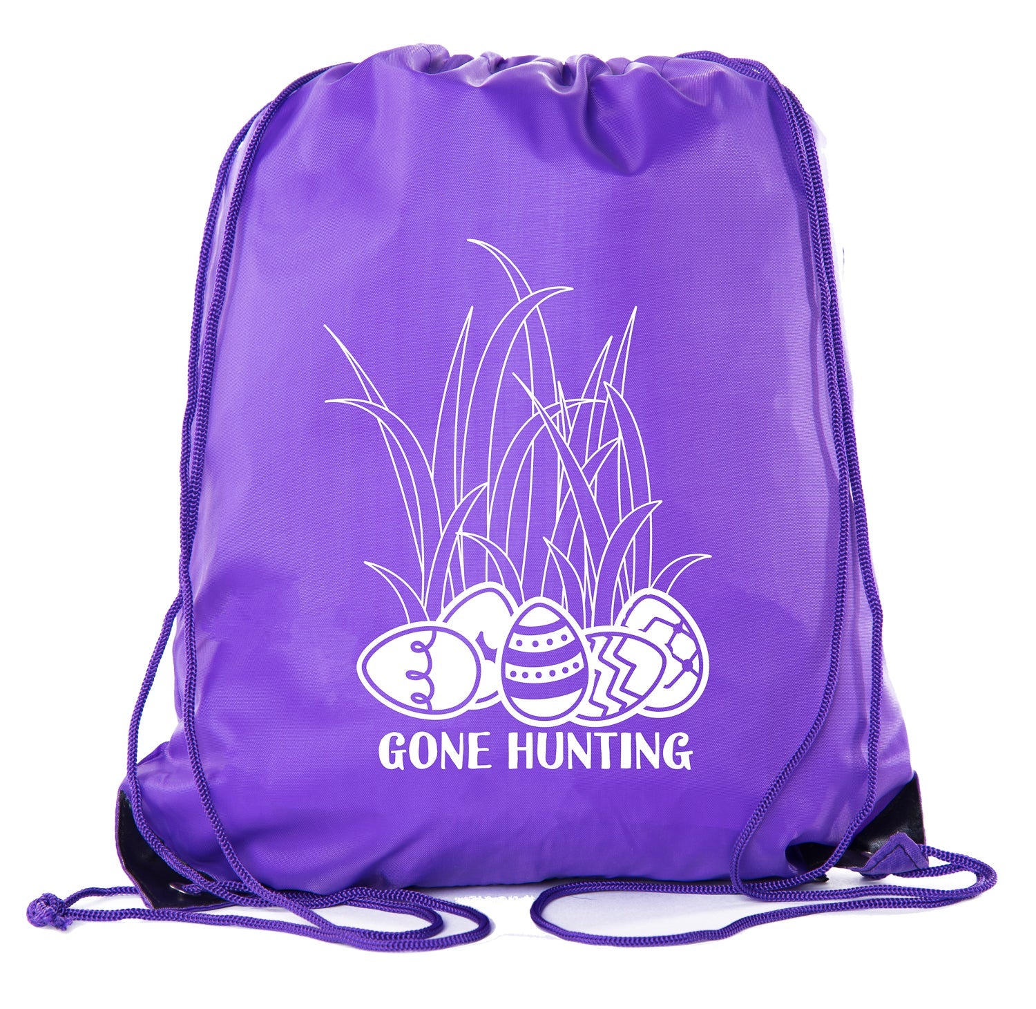Gone Hunting Easter Polyester Drawstring Bag - Mato & Hash