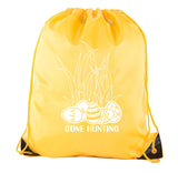 Gone Hunting Easter Polyester Drawstring Bag