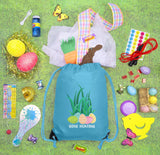 Gone Hunting Full Color Easter Polyester Drawstring Bag - Mato & Hash