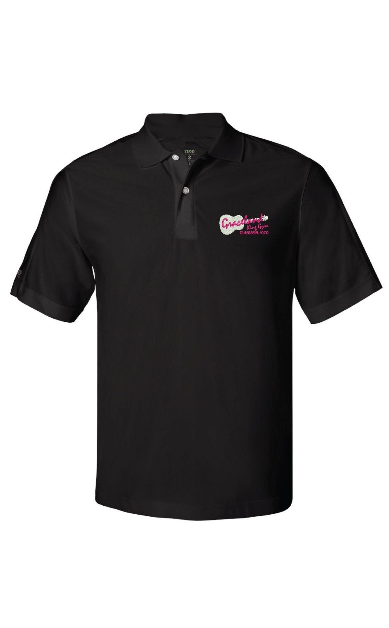 Graceland King of Gyros Black Polo with left Chest Embroidery Embroidery - Mato & Hash