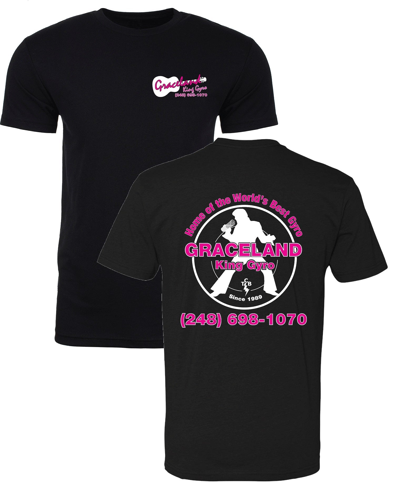 Graceland King of Gyros Black V Neck Shirt - Mato & Hash