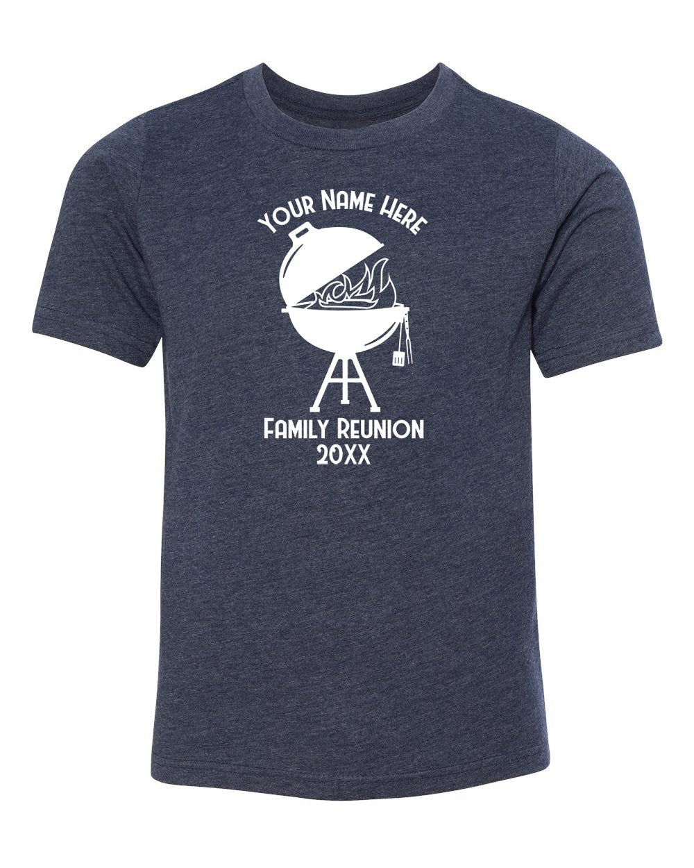 Grill + Custom Name & Year Family Reunion Kids T Shirts - Mato & Hash