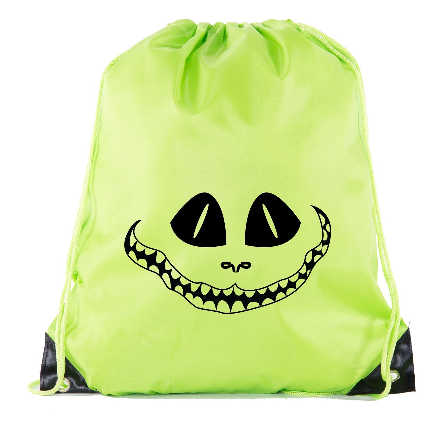 Grinning Jack o Lantern Polyester Halloween Drawstring Bag - Mato & Hash