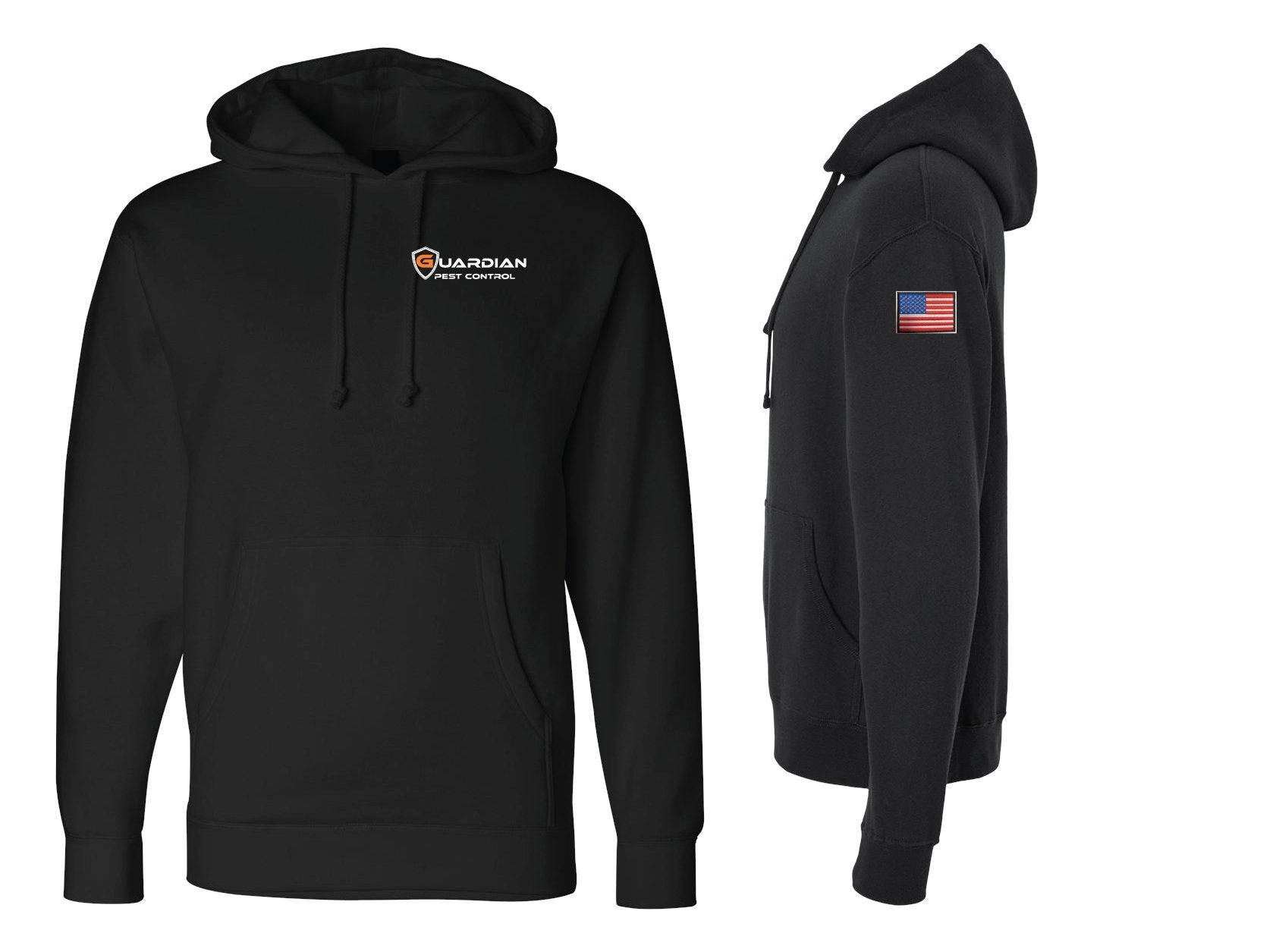 Guardian Pest Control Heavyweight Hooded Sweatshirt with Flag Patch - Mato & Hash