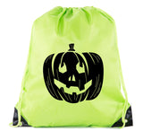 Halloween Jack o Lantern Polyester Drawstring Bag - Mato & Hash