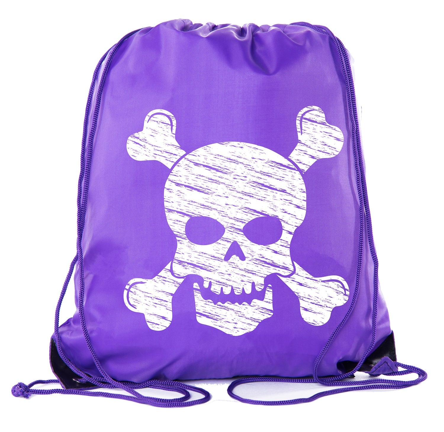 Halloween Skull and Crossbones Polyester Drawstring Bag - Mato & Hash